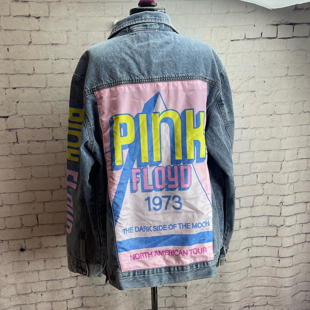C Life Group Pink Floyd denim jacket size XL